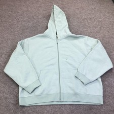 Aeropostale Hoodie Womens Medium Green Cloud Soft Full Zip Fleece Solid Casual