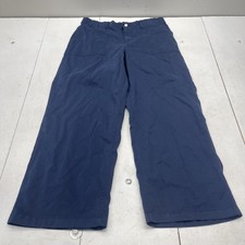 Sonoma Goods For Life Pants Womens XL Blue Wide Leg Chino Twill Elastic Waist