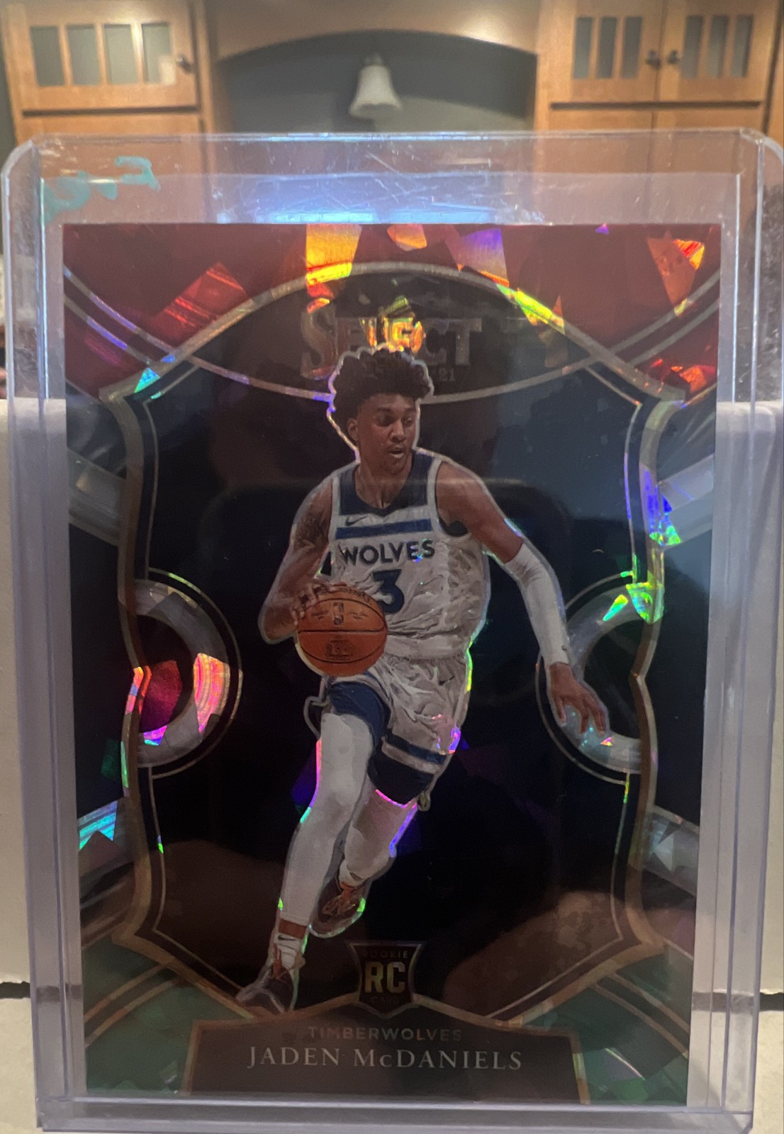 2020-21 Panini Select - Concourse Jaden McDaniels #88 Red White Green Cracked🔥