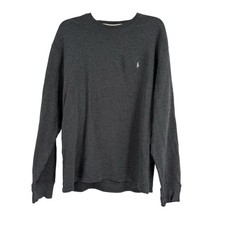 Polo Ralph Lauren Men's Size XL Gray Waffle-Knit Thermal Pajama Sleep Shirt