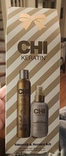 CHI Keratin Smooth  Secure Kit Hairspray 10 oz  Leave In Conditioner 6 Oz NIB