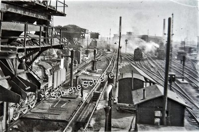 orig.KB Negativ Ffm Bekohlungsanlage 1955 Camberger Brücke DB Dampflok Bw Ep.III