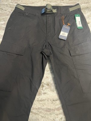 Roark Campover Cargo Pants Men's Size 32W 32L Ripstop Stretch Belted NWT (Black)