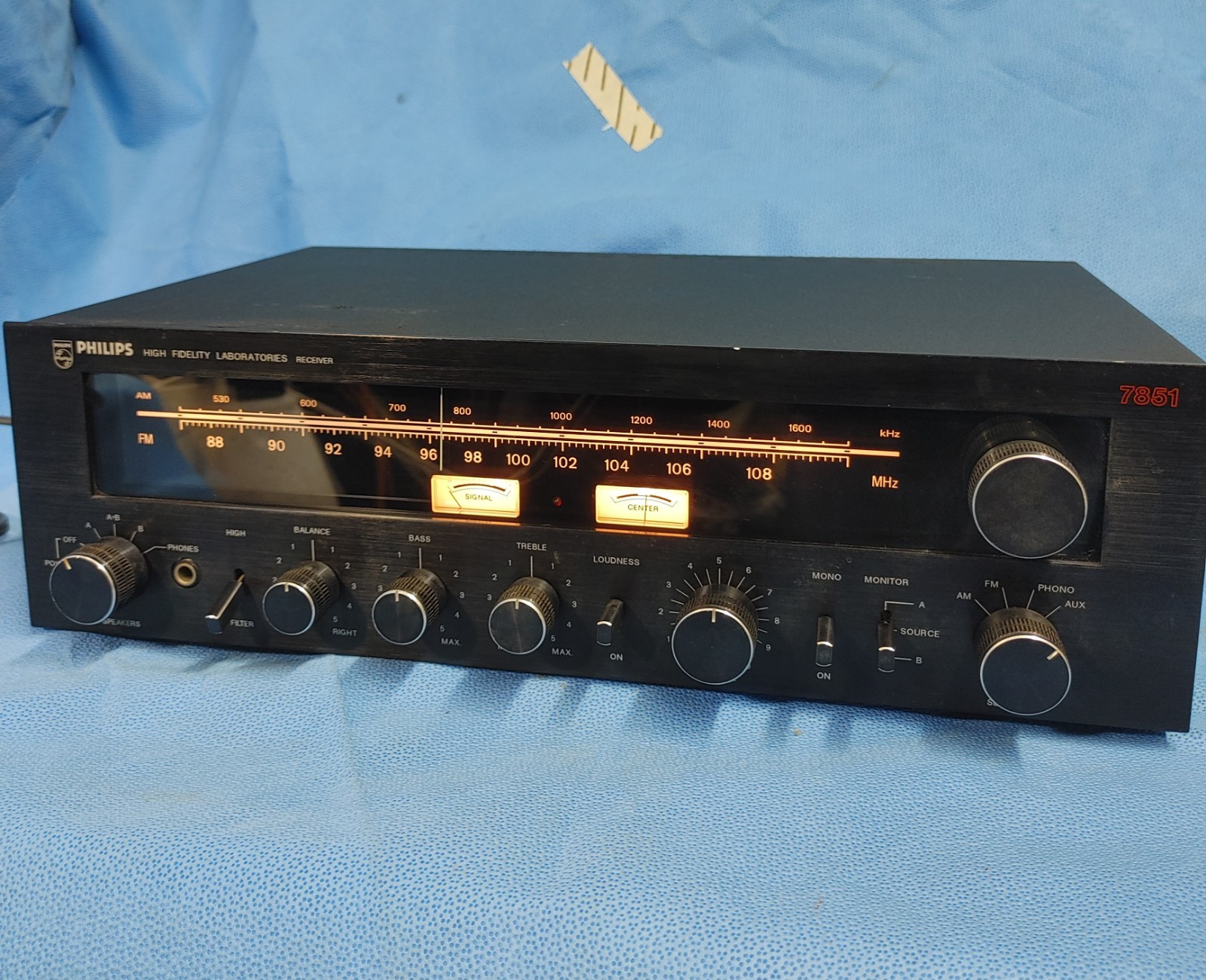 Phillips High Fidelity Laboratories 7851 AH7851 Stereo Receiver TESTED