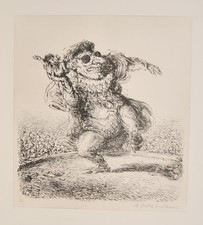 A. Paul Weber/Lithographie/Ins Magazin/1971/Handsigniert/WVZ.Griffelkunst 109