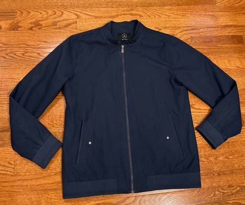 Cuts Clothing Legacy Bomber Jacket Mens XL Blue Business Casual Lined Full Zip