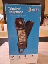 AT T TRIMLINE 210 Corded Home Phone No AC Power Required Black
