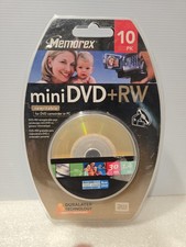 Memorex Mini DVD-RW 10 Pack NEW SEALED Single Sided DVD Camcorder Discs