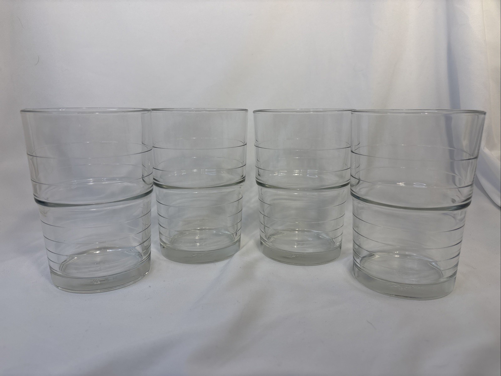 IKEA Svepa Glasses LARGE 14 oz Stackable Flat Tumblers / Set of 4