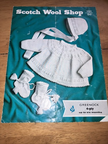 Scotch Wool Shop - Baby Matinee Mantel, Mütze & Stiefel Strickmuster BX9