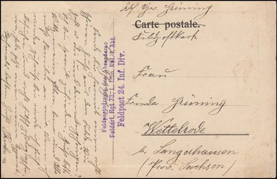 Feldpost S.B. Feldartillerie-Regiment 73 auf AK Fischer kehren zurück, um 1915 - Bild 1 von 2