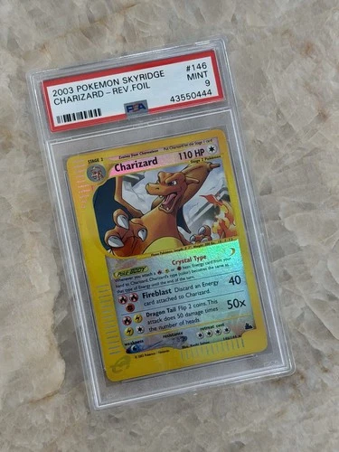 2003 Pokemon Skyridge Crystal Charizard 146/144 Reverse Foil Rare PSA 9 MINT
