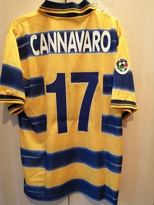 Vintage Cannavaro Parma 98/99 Size L Lotto Soccer Jersey Original