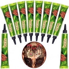 Neha Instant Mehandi Cone Natural Herbal Temporary Tattoo Body Mehandi 10 Pack,