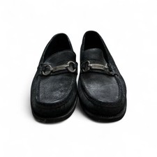 Dolce & Gabbana Mens Black Stylish Suede Loafers Size 7