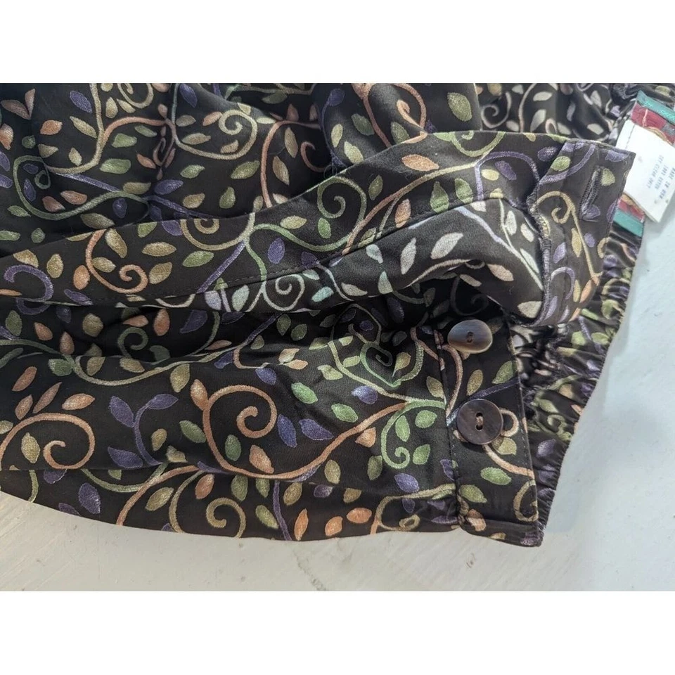 Falda De Colección Orvis Envolvente Para Mujer Talla 18 Multicolor Floral Rayón Boho Midi Larga EE. UU. Foto 4 de 4