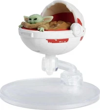 Hot Wheels Star Wars Starships: Mandalorian - GROGU HOVER PRAM with Stand! GVF57