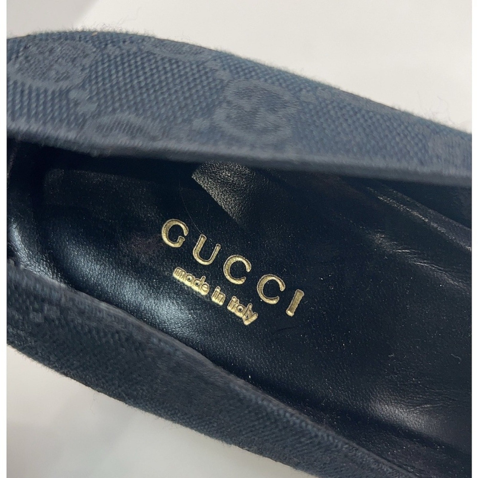 Gucci GG Monogram Canvas Black Platform Heels Classic Design EU 39C Box/Dust Bag thumbnail 5