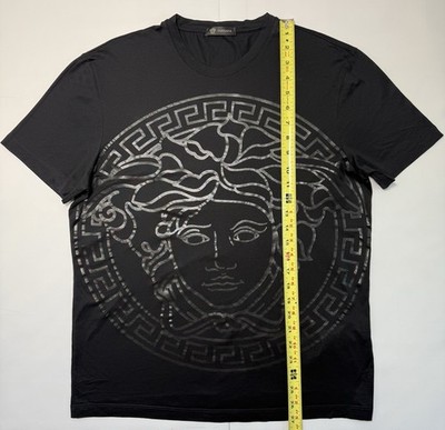 VERSACE メデューサ ロゴ Tシャツ ブラック　XL Versace Medusa T-Shirt Black Size M Excellent Condition Authentic