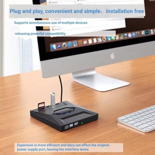 7 in 1 USB 3.0 Externes Laufwerk DVD CD UHD 4K Brenner Player für Laptop PC DHL - Bild 4 von 19