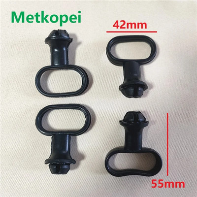 4PCS Universal Schwarz Gummi Kotflügel Vorne Tacho Kabel Guide Halter Für Motorr
