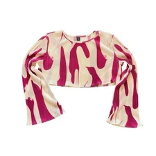 Stunning Shein Ivory Crop Top Shrug Long Sleeve Small