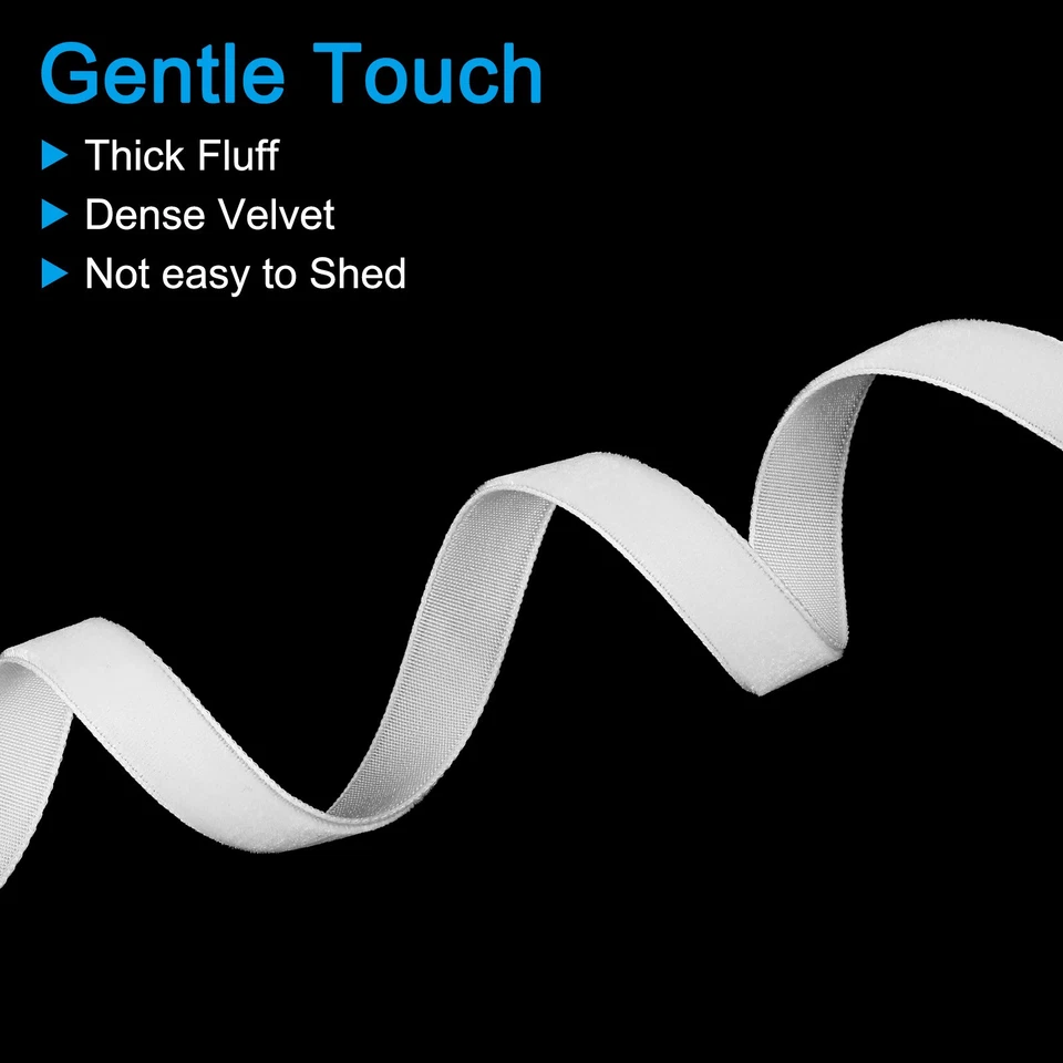 0.35" x 10 Yard Ribbon Single Faced Velvet Spool for DIY White - Image 4 of 4