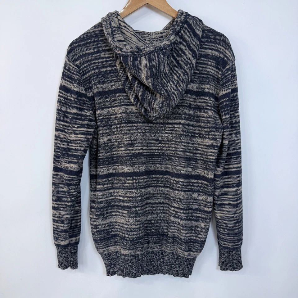 Suéter con Capucha On the Byas Para Hombre Pequeño Azul Medianoche Tostado Canguro Bolsillo Foto 4 de 4