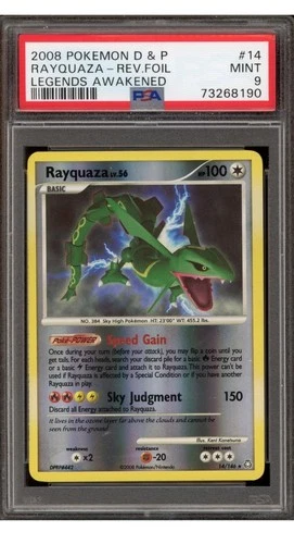 Rayquaza Reverse Foil Pokémon Diamond & Pearl Legends Awakened 2008 PSA 9 Mint