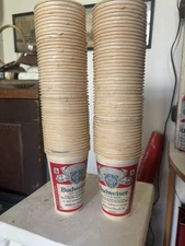 Vintage Budweiser Beer Wax Paper Cups Lot Of 95 Rare