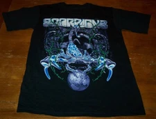 SCORPIONS Chrome Scorpion Band Tour Concert Black Unisex S-4Xl T-shirt