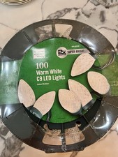 Home Accents Holiday 100 Count Warm White Faceted C9 LED Lights 65 ft christmas