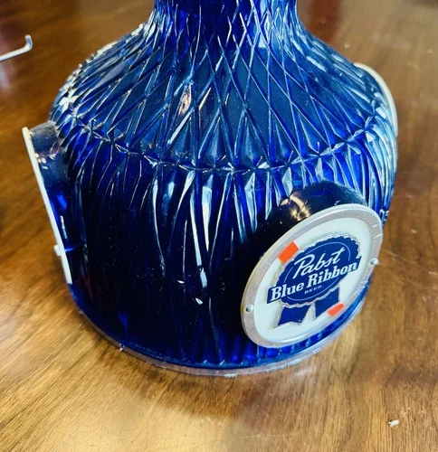 Vintage PBR Pabst Blue Ribbon Beer Wall Sconce Light Lamp Sign Molded Plastic