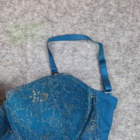 Victoria's Secret Very Sexy Shine Push-Up Bra&Panty set Lace Blue Sapphire NWT