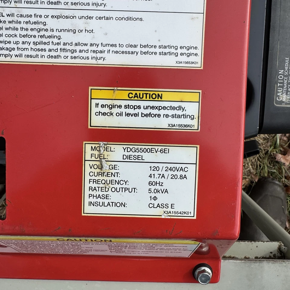 Yanmar 5500 watt generator - Image 4 of 4