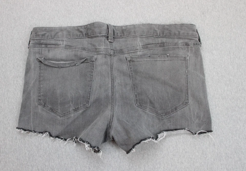 Express Shorts Womens Size 12 Grey & White Relaxed Stretchy Denim Short SET OF 2 - Image 3 of 4