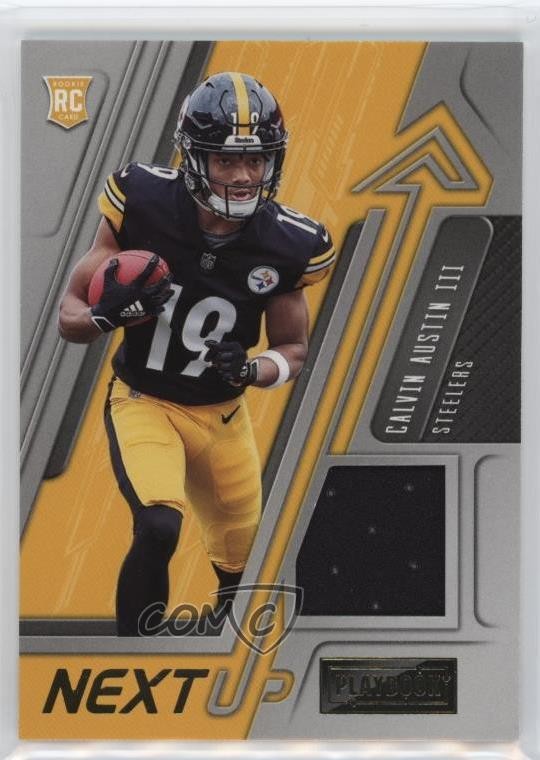 2022 Panini Playbook Next Up Jersey Calvin Austin III #NU-33 Rookie RC 1hr4