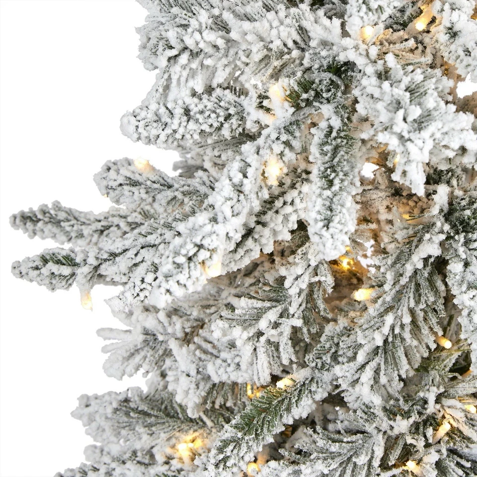5’ Flocked Grand Northern Rocky Fir Artificial Christmas Tree. Retail $390 - Image 3 of 4