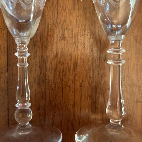 10 Appertif Stemware In Swag Pattern 865-6 by BRYCE 2 Different Stems - Picture 7 of 7