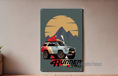 Toyota Land Cruiser trd 4runner Car Metal Poster - Tin Sign - Size:8x12inch - Picture 4 of 5