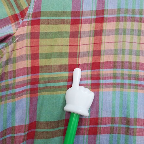 Castaway Nantucket Island Shirt Men's Large Red Green Blue Plaid Short Sleeve - Picture 8 of 16