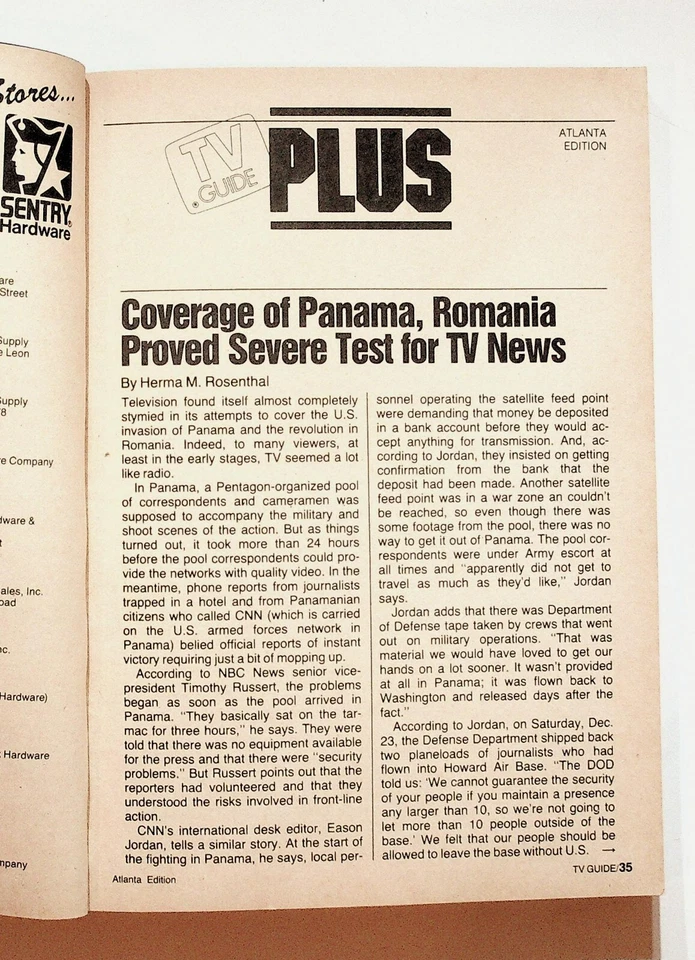 1990 January 6 TV Guide Magazine Atlanta Edition Rock Hudson Kate Linder Zorro Foto 4 de 4