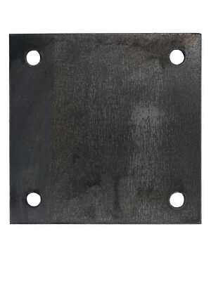 Produktbild von Anschweißplatte Aus Stahl S235 JR – 80×80×8 Mm, Mit Löchern, Als Fußplatte, Ankerplatte Oder Einlegeplatte