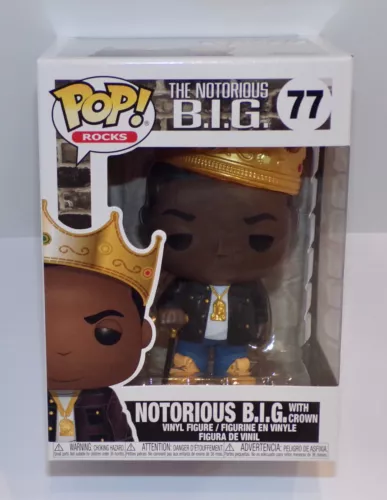 FUNKO POP! Rocks #77 THE NOTORIOUS B.I.G. with CROWN & Protector BIGGIE SMALLS