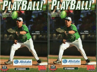 Dayton Dragons Gameday Program 2011 Dominic D'Anna Reds Dragons vs. Hot Rods QTY