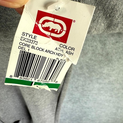 Ecko Unltd By Marc Eco Core Block Arch Hoodie Men's XL Gray Rhino Logo Pullover - Picture 5 of 11