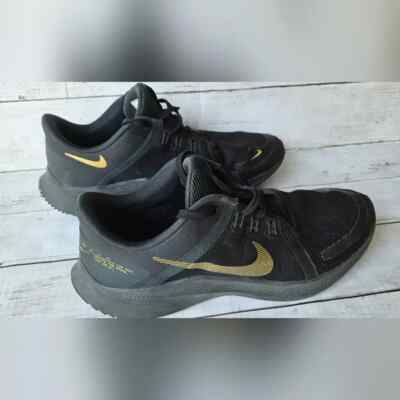 Size 9.5 - Nike Quest 4 Black Metallic Gold