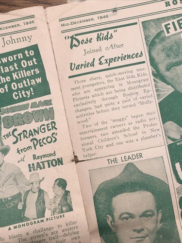 Rare Film Trade Booklet “Roshon Film-Fax” December 1946 Horror Western Ads &News - Picture 11 of 20