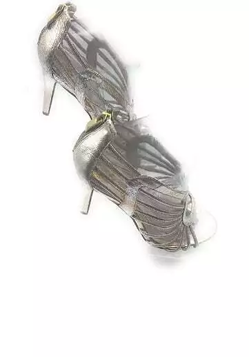 VINCE CAMUTO Metallic Silver Gladiator Heels eBay