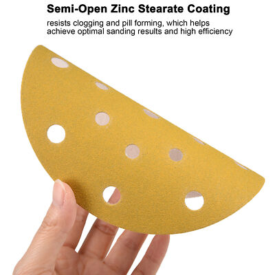 Sourcing Map 50 Pcs 150mm 6 Inch Sanding Disc 6 Hole 80/100/120/150/220